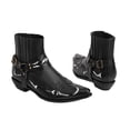 thumbnail image 1 of LSLJS Men's Ankle Boots, Fashion Large Size Winter Western for Men's Embroidery Mid Calf Chunky Heel Retro Pointed, 1 of 9