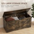 thumbnail image 4 of HOMCOM Coffre de Rangement pour Salon, Banc de Rangement, 39,4 Po L, Brun, 4 of 10