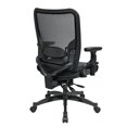 thumbnail image 4 of Leather Seat and Air Grid Back Managers Office Chair in Black, 4 of 5