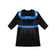 thumbnail image 4 of Doomiva Enfants Garçons Robe de Boxe Art Martial Muay Thaï Uniforme Manches Longues Kick Boxe Robe à Capuche Ensembles Noir&Bleu D 16, 4 of 5