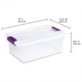 thumbnail image 3 of Sterilite 15 Qt. Plastic Stackable Storage Container Tote with Lid (48 Pack), 3 of 11