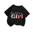 thumbnail image 1 of Économies d'Été! SROBPTY Garçons Filles T-Shirts à Manches Courtes Hauts, Été Garçons et T-Shirt à Col Rond à Manches Courtes pour Enfants Moyens et Grands Robe d'Été Décontractée à Demi-Manches Noir, 12 Ans, 1 of 3