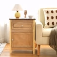 thumbnail image 3 of Costway Table de Chevet avec Tiroir Table d'Appoint Bout de Canapé Armoire de Rangement Naturel, 3 of 10