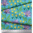 thumbnail image 3 of Soimoi Poly Georgette Fabric Leaves & Floral Artistic Decor Fabric Printed Yard 52 Inch Wide, 3 of 5