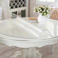 thumbnail image 2 of GFDYREE 42 Inch Round Clear Plastic Dining Table Protector PVC Tablecloth Cover Vinyl Table Cloths Pad Waterproof Wipeable Furniture Desktop Tabletop Pad for Kitchen Room Coffee Desk Blotter, 2 of 7