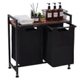 thumbnail image 1 of Laundry Hamper, Laundry Basket Organizer with Removable Laundry Bag and Top Shelf, Clothes Hamper for Laundry Room Bathroom Bedroom and Dorm, 1 of 9