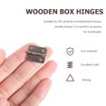 thumbnail image 3 of 50 Sets Jewelry Box Hinges Decorative Drawer Hinges Antique Mini Hinge Connectors, 3 of 8