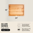 thumbnail image 2 of John Boos AuJus Planche à Découper en Bois Réversible avec Rainure à Jus, Érable, 2 of 9