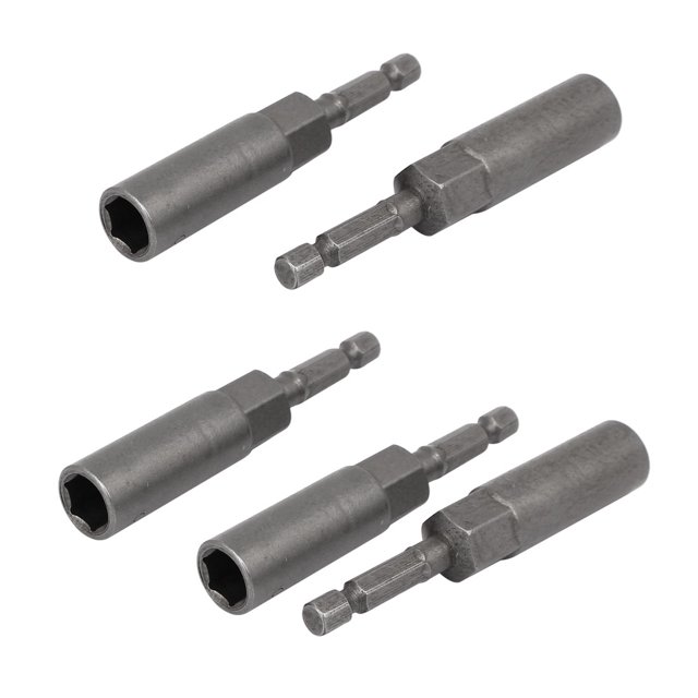 Unique Bargains Embout de Conducteur Hexagonal Hexagonal Longueur 81mm 7mm Gris 5 Pcs