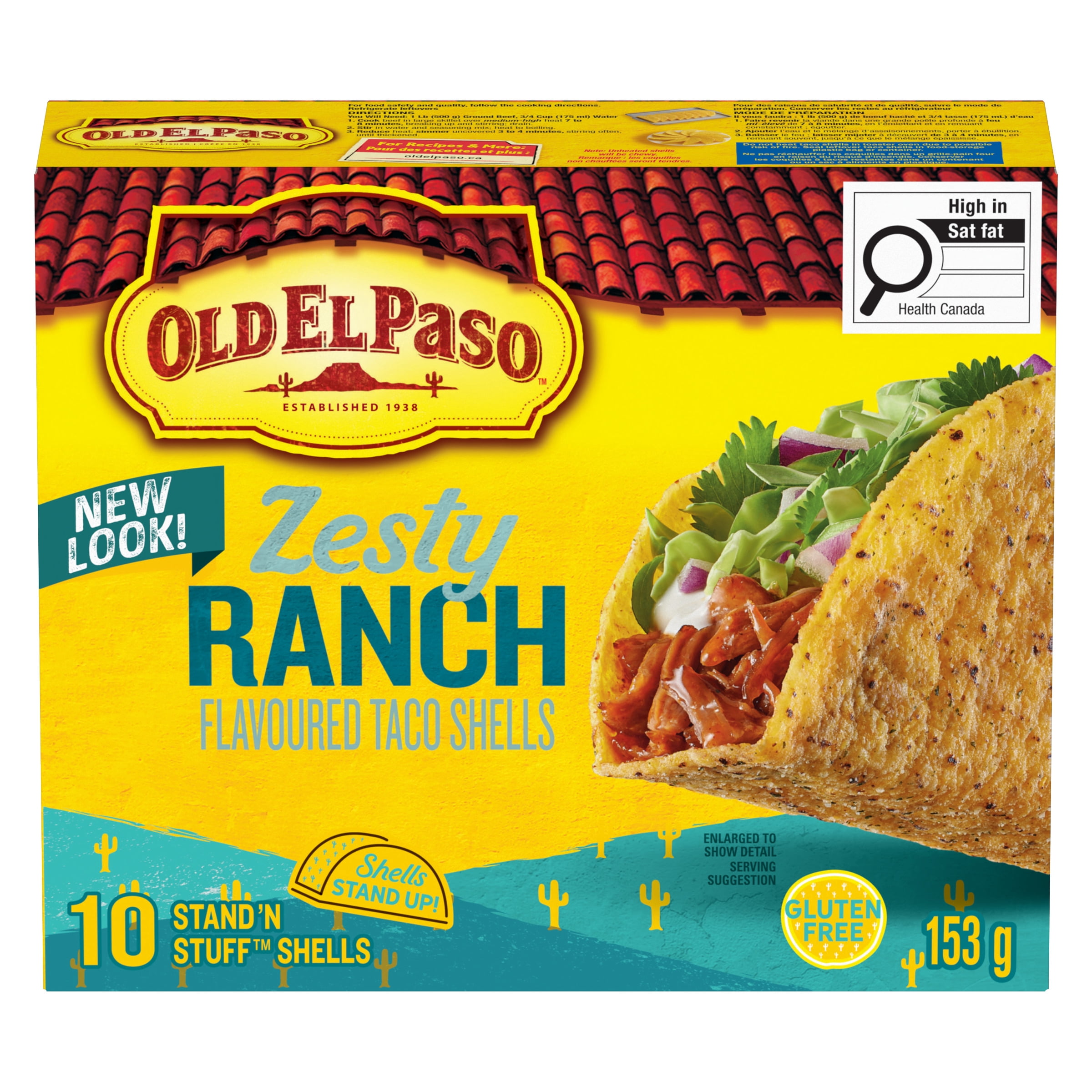 Coquilles à tacos Sans gluten Explosion ranch d'Old El Paso