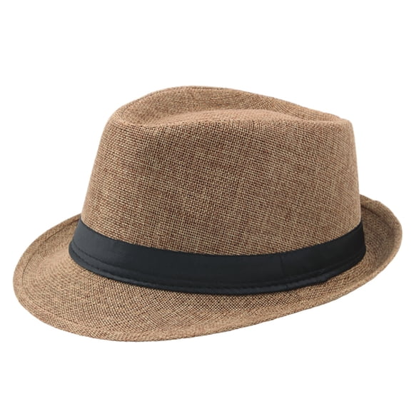 Puawkoer Jazz Hat Men's Frat Hat Rolling Stripe Hat Breathable Linen Top Hat Womens Baseball Caps with Ponytail Hole Baseball Caps Men Fashionable Outdoor Sun Hat Curly F I E N D S Hat