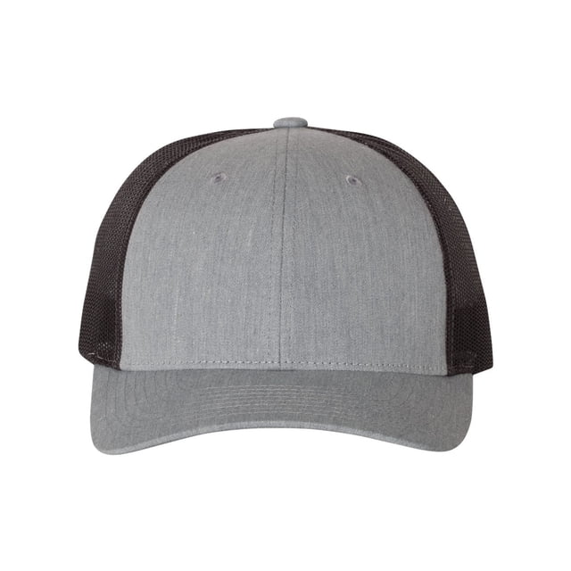 Richardson Low Pro Trucker Cap, M-L, Heather Grey-Dark Charcoal