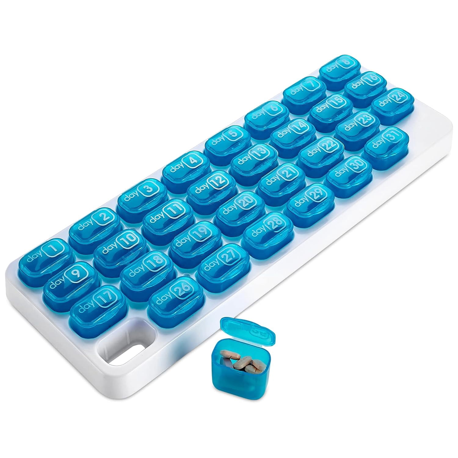 31 Pop Out Medication Pods, Monthly Pill Organizer by MEDca