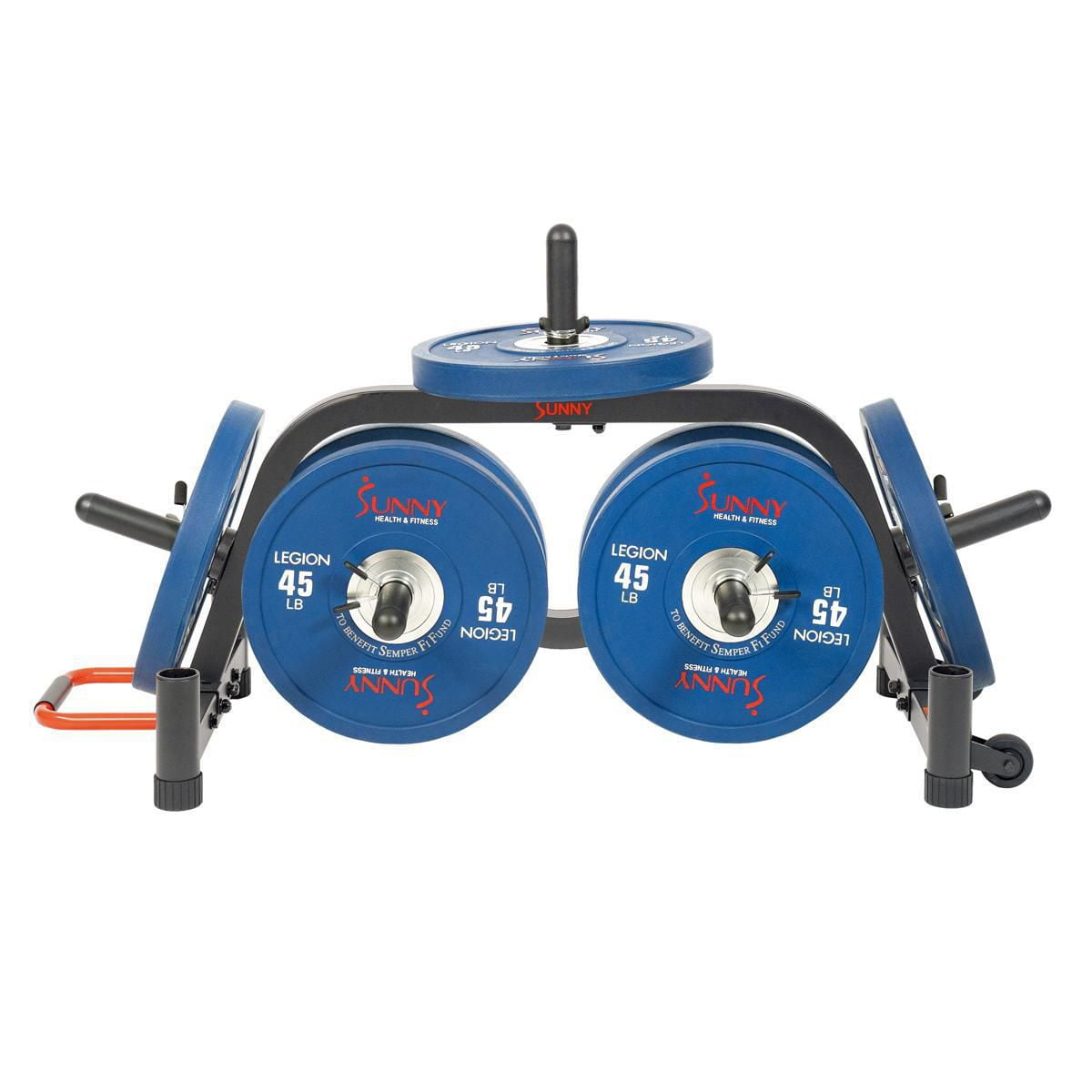 Sunny Health & Fitness Multi-Weight Plate and Barbell Rack Storage Stand SF-XF9938
