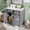 Grey, variant on 36" Modern Bathroom Vanity with Ceramic Sink, Soft Close Doors, 4 Drawers for Storage, Elegant Design for Small Bathrooms,Light Green