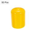 thumbnail image 3 of Unique Bargains 50 Pcs Capuchons d'Extrémité en Caoutchouc 19mm Couvre-Vis en PVC Vinyle Protecteur de Filetage de Vis Capuchons Ronds pour Tablette en Fil Jaune, 3 of 5