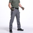 thumbnail image 1 of TopLLC Pantalon Cargo pour Homme à Multiples Poches Imperméable Uni Extérieur Tactique Léger Uni Extensible Entraînement Physique Piste Jogging Randonnée Pantalon de Survêtement Pantalon de Travail, 1 of 6