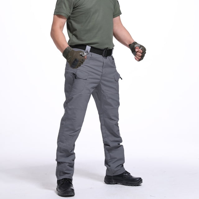 TopLLC Pantalon Cargo pour Homme à Multiples Poches Imperméable Uni Extérieur Tactique Léger Uni Extensible Entraînement Physique Piste Jogging Randonnée Pantalon de Survêtement Pantalon de Travail
