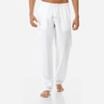 thumbnail image 1 of Mefallenssiah Pantalon d'Été pour Hommes en Coton et Lin Pur et à la Mode, 1 of 1