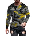 thumbnail image 2 of Meichang T-Shirt à Manches Longues pour Homme, T-Shirts Graphiques pour Hommes Tendance à Imprimé Camouflage, T-Shirts Amusants à Col Rond Confortables à Manches Longues pour Homme, 2 of 5