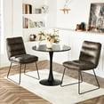 thumbnail image 3 of Homy Casa - Ensemble de 2 chaises d'appoint en similicuir, 3 of 11