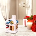 thumbnail image 3 of mmirethe Resin Christmas Scene Snow House LED Desktop Set Village Decoration House Snowman 1Set, 3 of 6