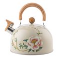 thumbnail image 2 of SPOORYYO Bouilloire à Sifflet Florale pour Cuisinière Bouilloire à Sifflet pour Cuisinière Bouilloire à Sifflet en Acier Inoxydable avec Poignée Bouilloire à Thé pour Cuisinière, 2 of 9