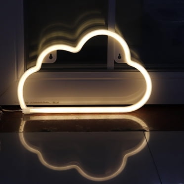 Enchanting Cloud Neon Signs, Unique LED Neon Light for Girls Room Decor, Easy Installation Table Decoration, Low Voltage Safety for Kids and Home