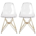 thumbnail image 1 of Ensemble de 2 chaises claires Jambes d'or, 1 of 2