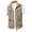 Khaki, variant on 2025 Men's Spring and Summer High Neck Workout Tops for Men Vest Casual Collar Bag Men Workout Shirt Cargo Vest Coat