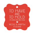 thumbnail image 1 of Darling Souvenir Custom Bonbonniere Gift Tags To Have and To Hold In Case You Get Cold Wedding Party Favor Hang Tags-Red-100 Tags, 1 of 1