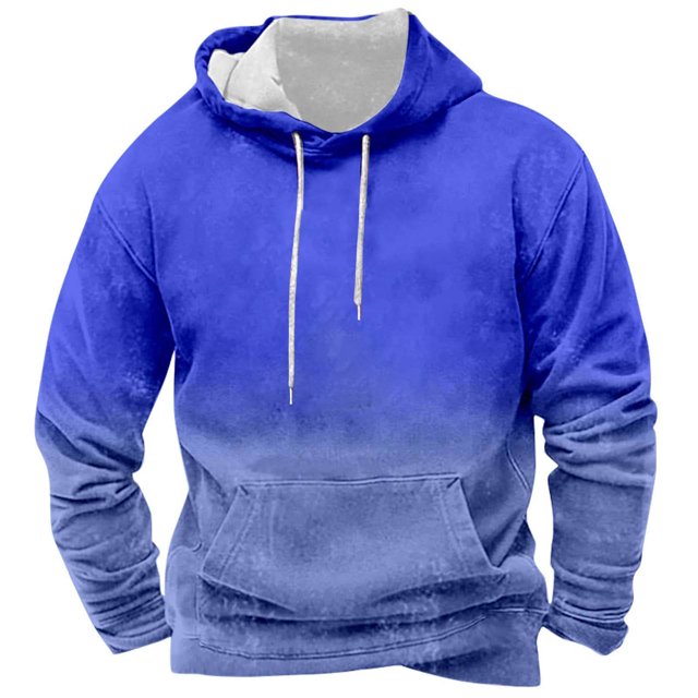 Rbaofujie Chandails à Capuche Mode Homme Couvre-Chef Dégradé de Couleur Mouvement Chandail à Capuche Chandails à Capuche Hauts Blouse Chandail Ras du Cou Homme