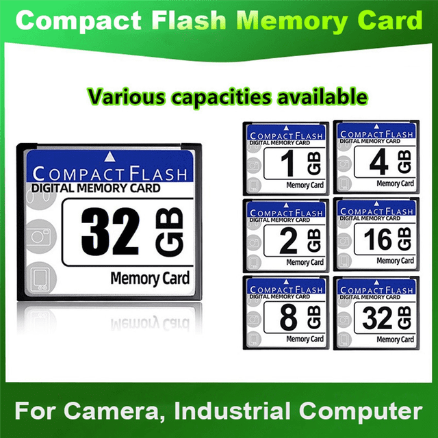2X Carte Mémoire CompactFlash Professionnelle 2 Go pour Appareil Photo, Machine Publicitaire, Carte d'Ordinateur Industriel