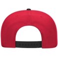 thumbnail image 2 of Wool Blend Flat Visor Pro Style Snapback Cap, Black Red, 2 of 2