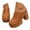 Brun, variante sur Sandales Compensées à Bout Fermé pour Femmes, Découpées, Sans Arrière, Mules à Plateforme, Talon Haut Épais, à Enfiler, Chaussures Habillées, Blanches, Taille 6,5
