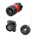 thumbnail image 1 of CNLINKO 3 Pin Power Industrial Circular Connector, Male Plug & Female Panel Mount Receptacles Socket Jack, Outdoor Waterproof IP67, AC DC, 1 of 2