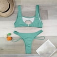 thumbnail image 4 of Birdeem Ensembles de Bikinis pour Femmes, Couleur Unie, Mode Décontractée, à Larges Bretelles, Ajourés, 4 of 8