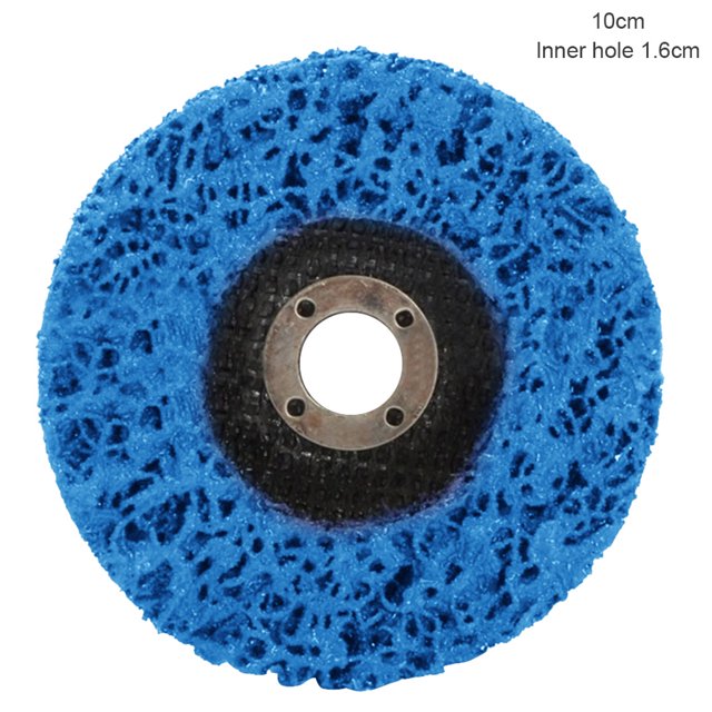 Meule de Ponçage Peinture Antirouille Disque de Meulage Acier Inoxydable Meule de Polissage, Bleu, 100 mm, Trou Intérieur 16 mm