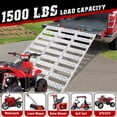 thumbnail image 3 of Bingirl Tri-Folding Ramps - Aluminum Alloy Loading Ramps with Treads - 76inchx50inch Ramp for Motorcycles, UTVs, ATVs, Trucks, Golf Carts - Weight Limit 1500LBS, 3 of 8