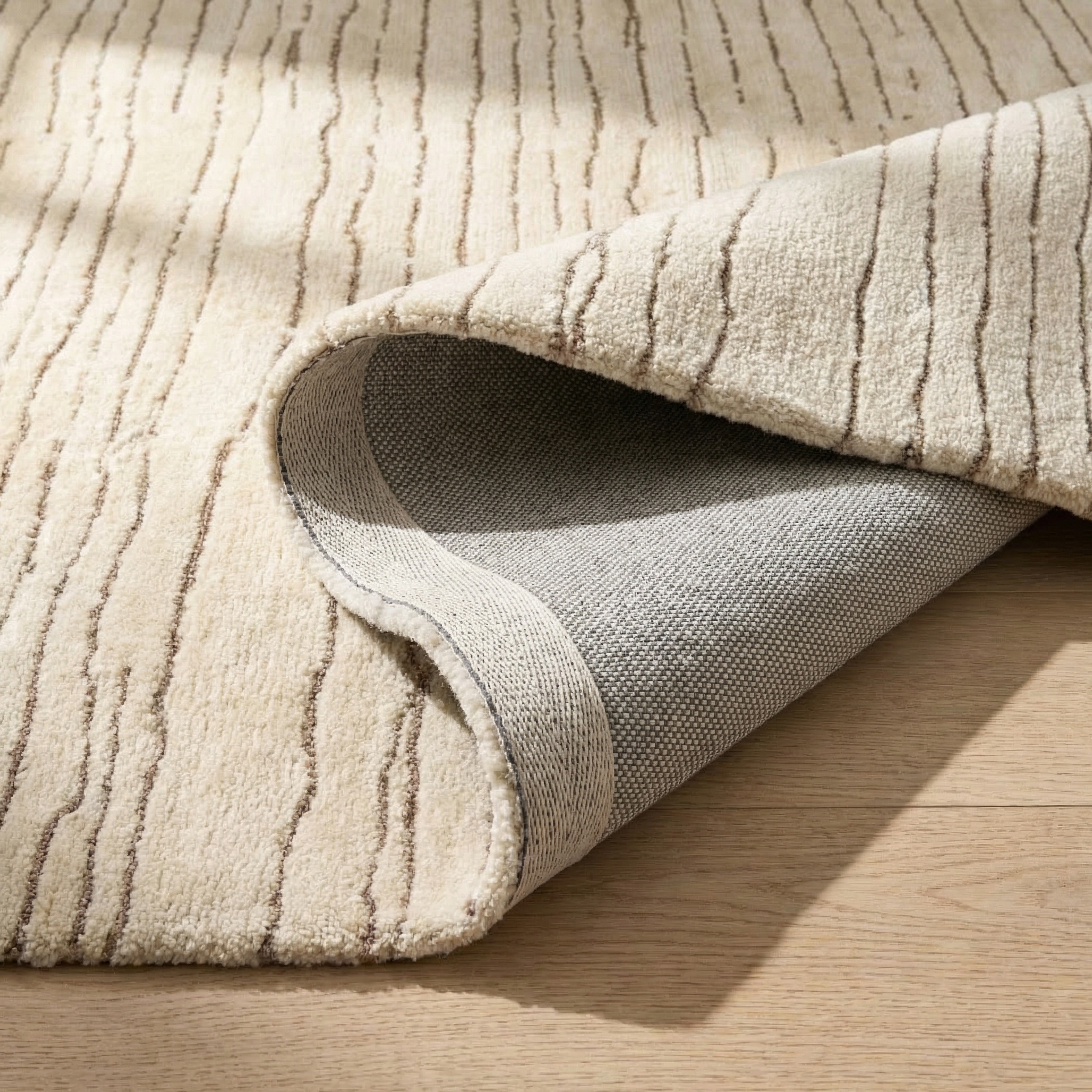 Rug Branch Tapis d'intérieur touffeté à la main moderne bohème gris beige Maya