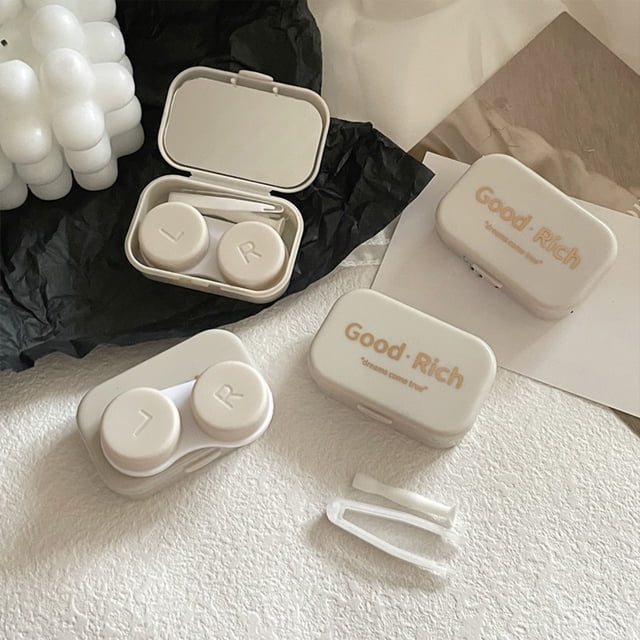 karymi Contacts Lens Case Portable and Great Looking Travel Contacts Lens Storage Box Compact Holders for Daily and Travel Use Holiday Gifts Holiday Gifts