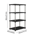 thumbnail image 3 of SIYTUAU 4 Tier Storage Shelf Unit Black Plastic 31.4X16.5X8.6 Inch Shelving For Pantry Kitchen Bathroom Laundry Organization Space Saving Design, 3 of 7