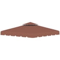 thumbnail image 1 of Outsunny Toit de Rechange pour Pavillon à Double Toit 10'x10 Pieds, Café, 1 of 9