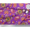 thumbnail image 2 of Soimoi polyester Crepe Fabric Mandala & Paisley Ethnic Printed Fabric 1 Yard 42 Inch Wide, 2 of 3