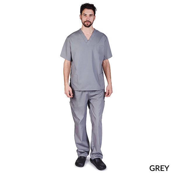M&M SCRUBS Men's Scrub Set Medical Scrub Top and Pants