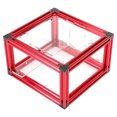 thumbnail image 3 of DIY Cadre Ouvert Conception Aluminium Alliage ITX Eau Refroidissement Ordinateur PC Cas Châssis (S) Rouge, 3 of 14