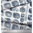 thumbnail image 2 of Soimoi Rayon Fabric Grains & Fish Food Print Fabric by The Yard 42 Inch Wide, 2 of 3