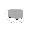 thumbnail image 2 of Evolur Holland Ottoman tapissé | Modern Design, 2 of 6