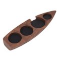 thumbnail image 3 of Boat Shape Coffee Tamper Holder Walnut Wood Coffee Distributor Holder Station For Cafe  Tamper Mat Stand Tamper Station Base  Pressing Powder Stable, 3 of 8