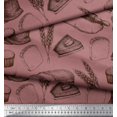 thumbnail image 3 of Soimoi Cotton Duck Fabric Rolling Pin,Wheat & Sandwich Bread Food Print Fabric by the Yard 42 Inch Wide, 3 of 3